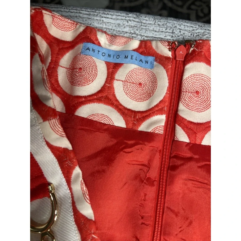 Antonio‎ Melani red dot skirt size 14 Length 23 Waist 18